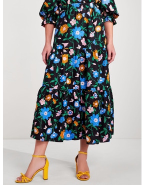 floral garden cloque skirt