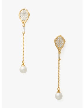 queen of the court tennis linear earrings